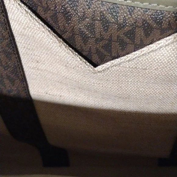 Michael Kors Large Eva Shoulder Tote Bag with wristlet Brown / Olive SOLD, SOLD, - Picture 8 of 16